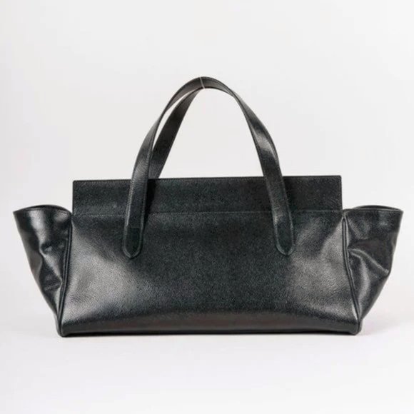 Alaïa Black Pebbled Leather Tote - Picture 1 of 9